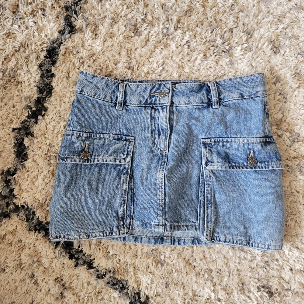 Garage Blue Denim Pocket Skort
